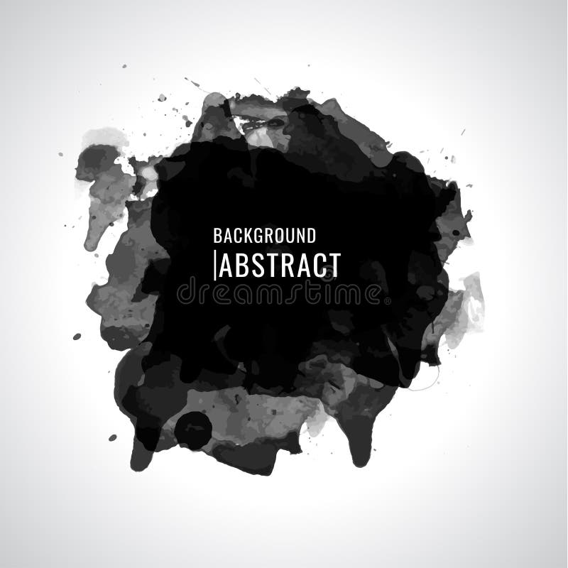 Vector Grunge. Watercolor. Painting. Black. Abstract Texture. on Stock Vector Illustration of
