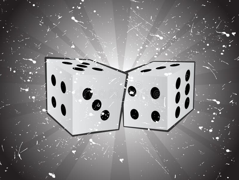 Vector grungy dice