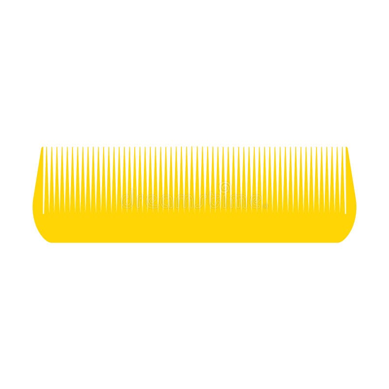 Vector hair comb beauty icon hairdresser isolated white illustration. Salon barber hair comb fashion brush tool design equipment