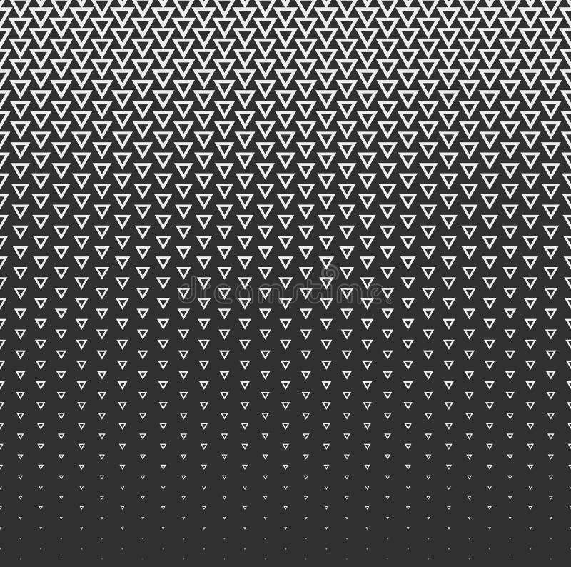 Vector halftone abstracte achtergrond, zwarte witte gradiëntgradatie De geometrische mozaïekdriehoek geeft zwart-wit patroon gest