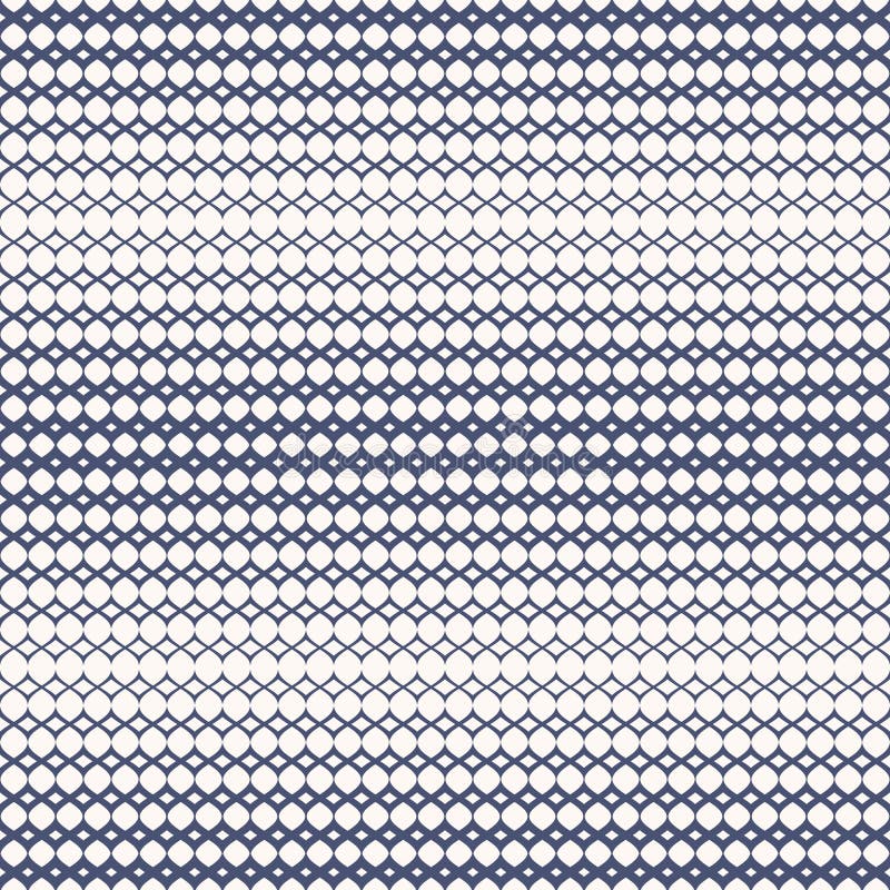 Vector halftone mesh seamless pattern. Deep blue and white abstract texture vector illustration