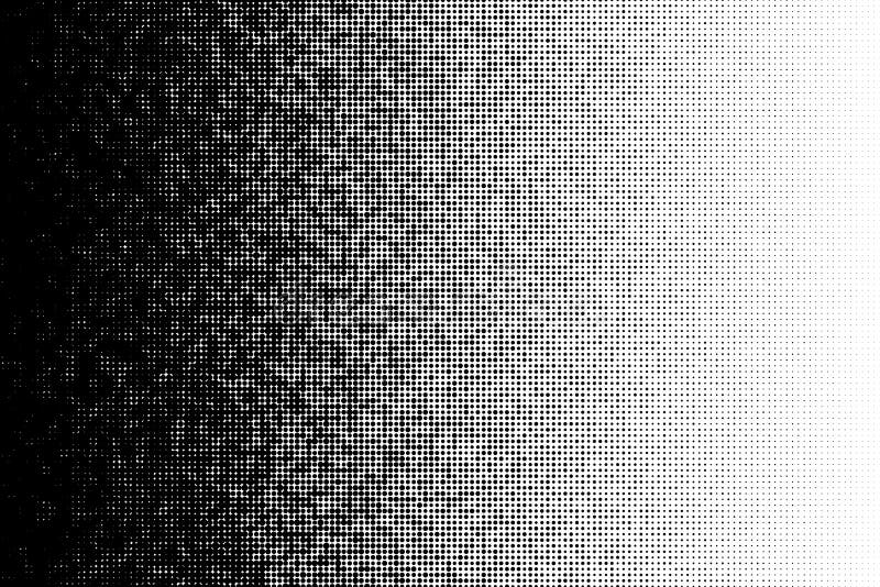 Vector halftone transition pattern made of dots with random size circles. vector illustration