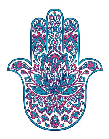 Hamsa Hand Blue Stock Illustrations – 593 Hamsa Hand Blue Stock ...