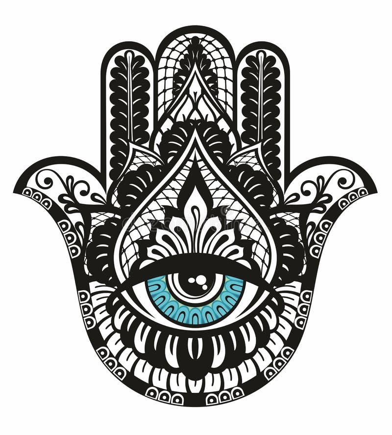 Hamsa design stock vector. Illustration of luck, design - 65991248