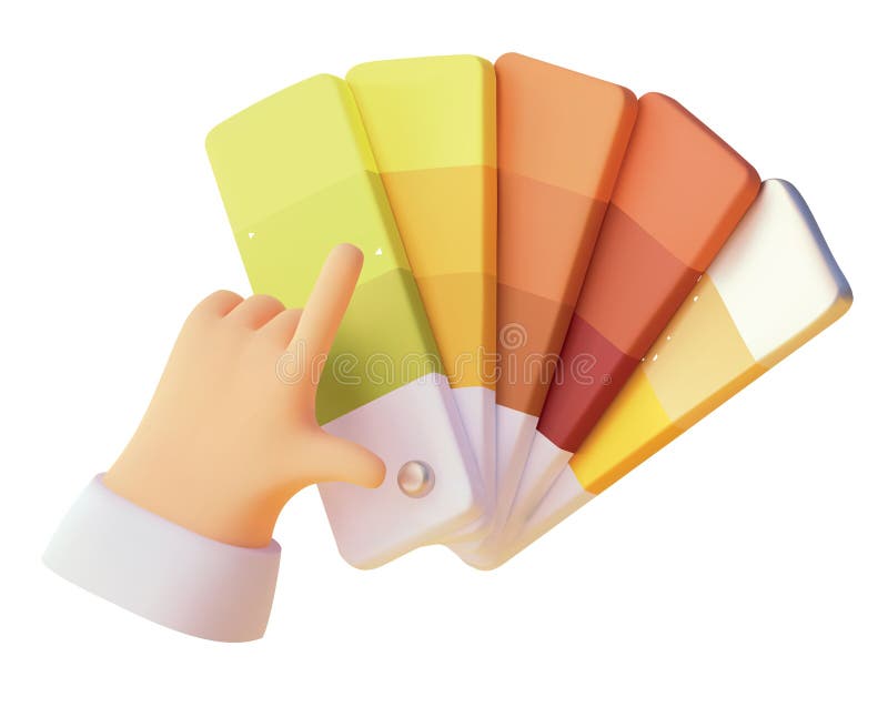 Vector Hand Choosing Paint Color Swatch Icon Stock Vector Vector Hand Choosing Paint Color Swatch Icon Stock Vector
