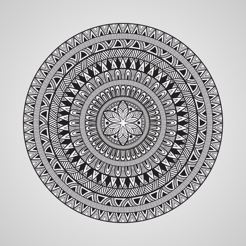 Vector Hand Drawn Doodle Mandala Stock Vector - Illustration of design ...