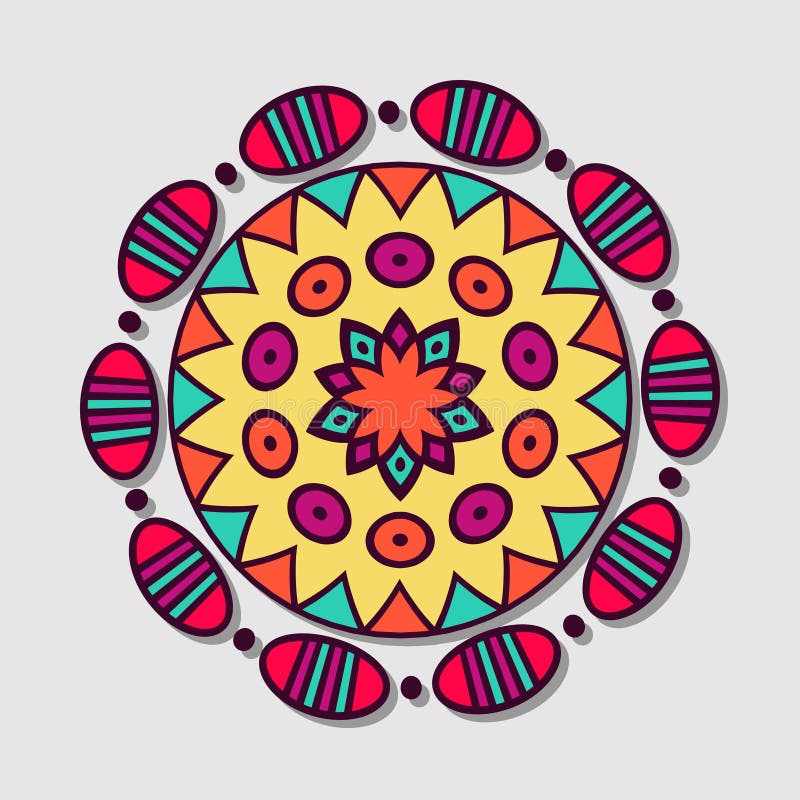 Colorful mandala vector royalty free illustration