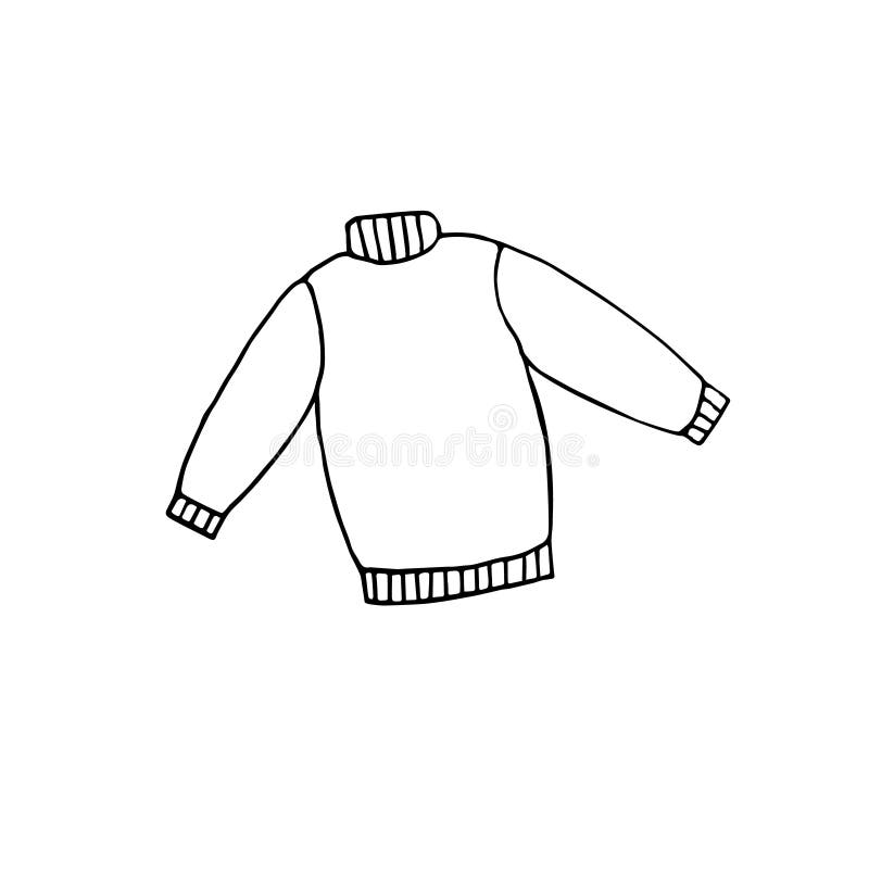 Vector Hand Drawn Doodle Sketch Sweater Stock Vector - Illustration of ...