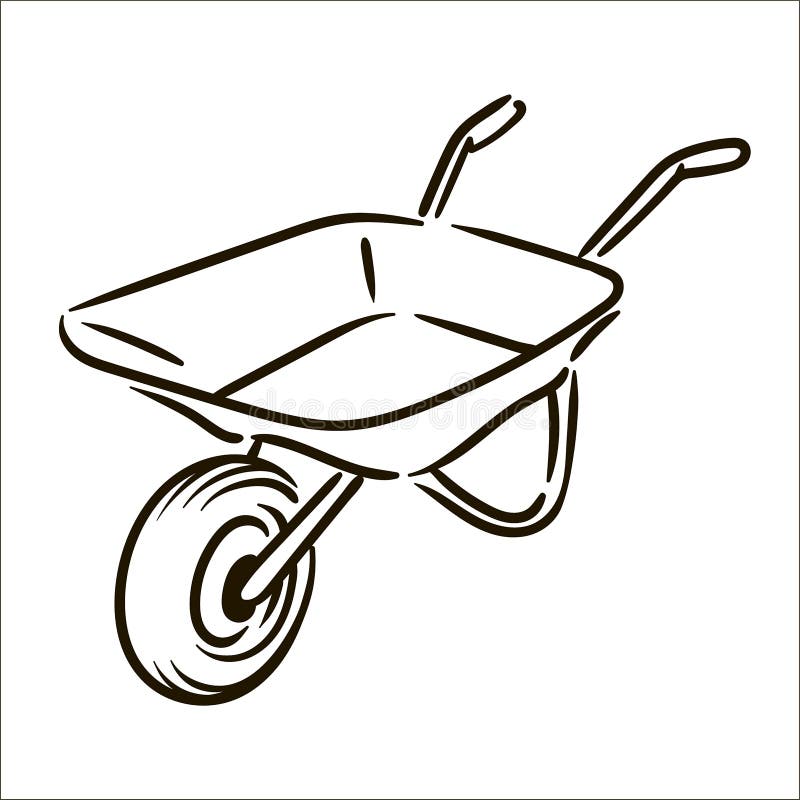 Wheelbarrow Sketch Stock Illustrations – 1,122 Wheelbarrow Sketch Stock ...