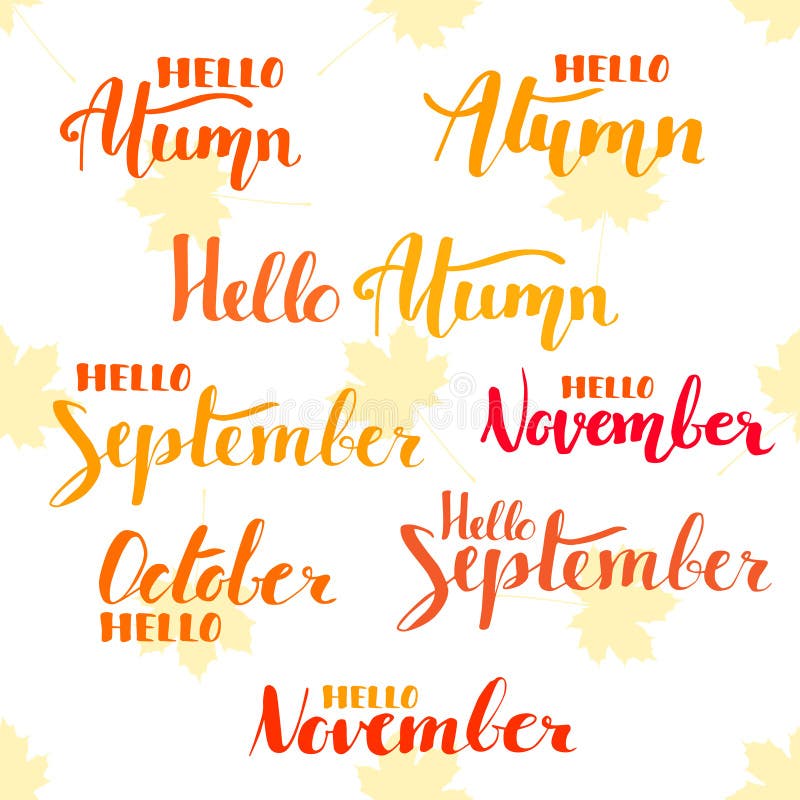 Autumn Quotes Vintage Lettering Set Fall Stock Vector (Royalty Free)  731345653