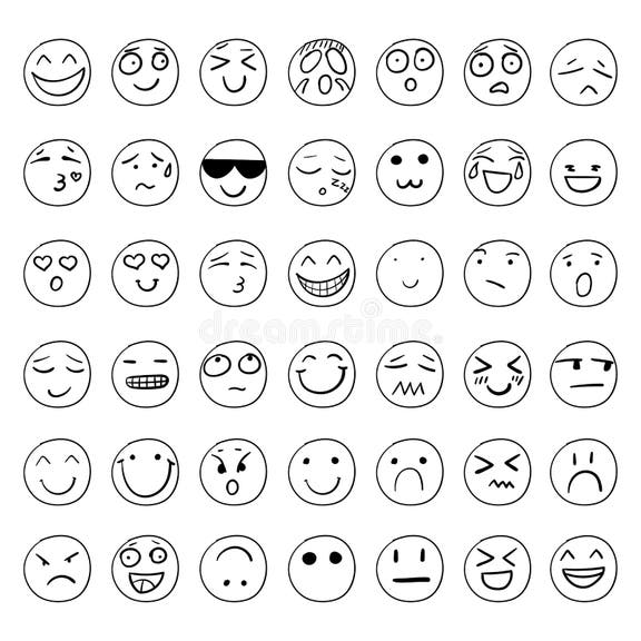 Black White Smiley Faces Stock Illustrations – 815 Black White Smiley ...