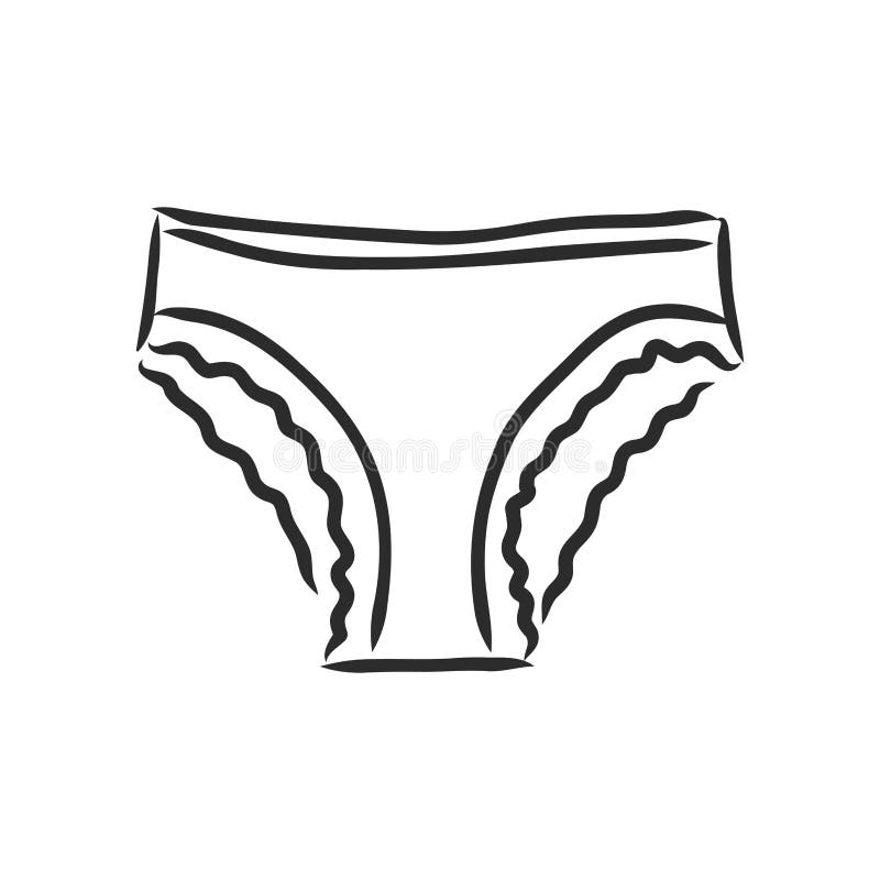 Vector Hand Drawn Underpants Outline Doodle Icon. Underpants Sketch ...