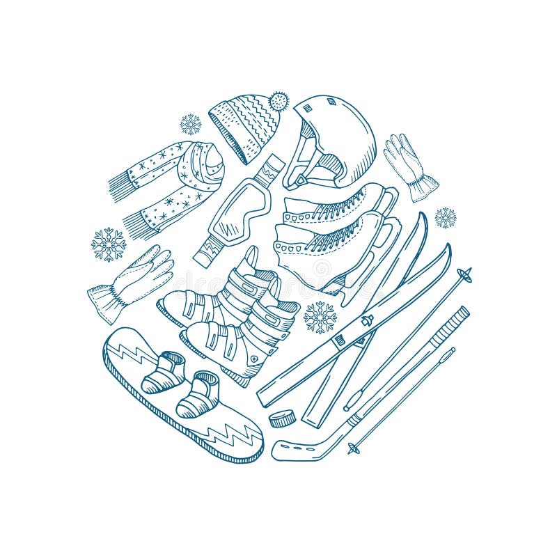 ski equipment icon set vector illustration 516577 Vector Art at