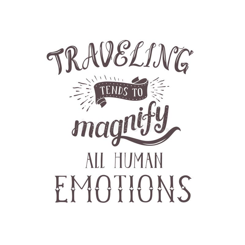 Vector Hand-lettering Quotes Of Travel. Phrase For Tourism ...