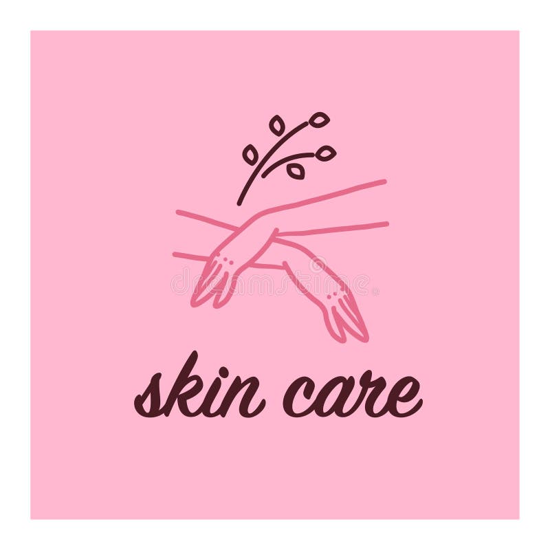 Vector Hand Skin Care Logo Design Concept With Human Lady Hands  Illustration Icon In Hand Drawn Style Isolated On Light Background Stock  Vector - Illustration of logo, female: 160090771