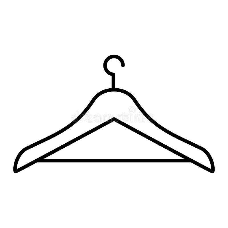 Vector Hanger Outline Icon Design Stock Vector Illustration of
