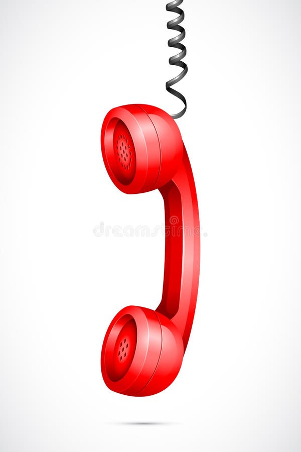 Vector Hanging Phone Receiver stock illustration