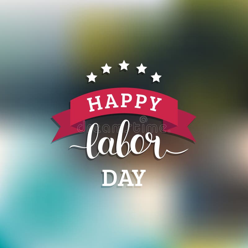 Vector Happy Labor Day Card. National USA Holiday Illustration Stock ...