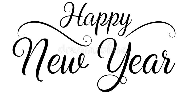 Vector happy new year title. Can be used as background for web pages, postcards, prints, posters, patterns, packaging design stock illustration