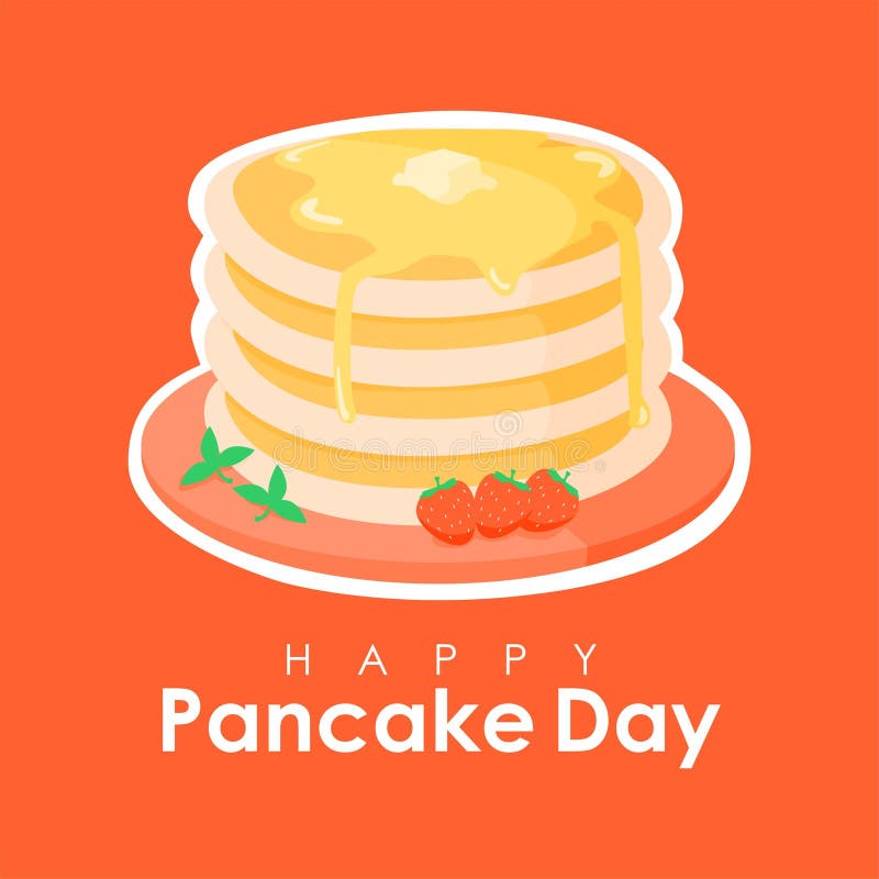 Vector Happy Pancake Day Illustration Stock Illustration Illustration