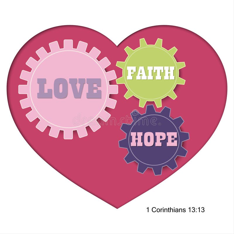 Vector of heart and colorful gears in papercut style vector illustration Vector of heart and colorful gears in papercut style vector illustration
