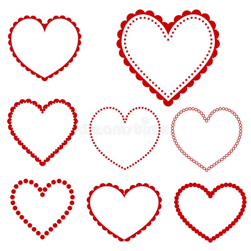 Vector heart frames stock illustration Vector heart frames stock illustration