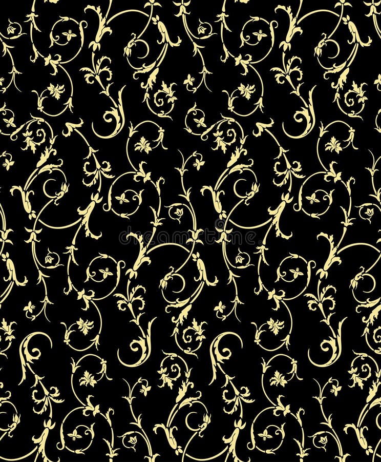 Seamless Renaissance Golden Isolated Wallpaper. Seamless Renaissance Golden Isolated Wallpaper