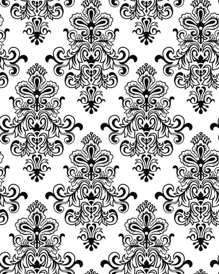 Seamless Classicism Black/White Wallpaper. Seamless Classicism Black/White Wallpaper