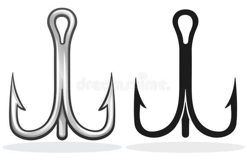 Vector het ontwerpbeeldverhaal van de vissenhaak stock illustratie Vector het ontwerpbeeldverhaal van de vissenhaak stock illustratie