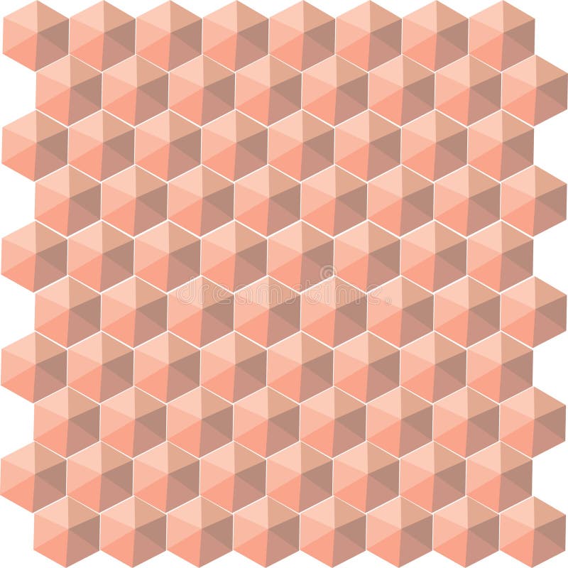 Vector hexahendron seamless cells pattern stock illustration