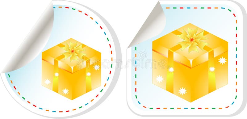 Vector holiday modern gift box sale design set