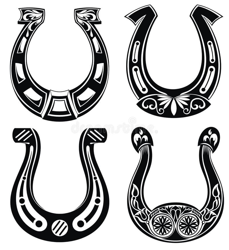 Premium Vector  Note sticker set with horseshoe