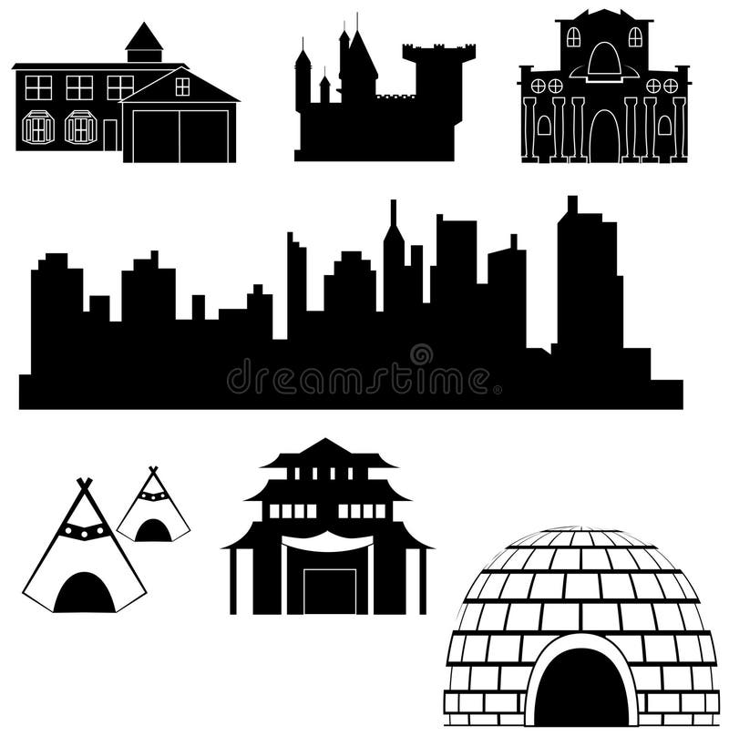 Types Houses Stock Illustrations 200 Types Houses Stock Illustrations