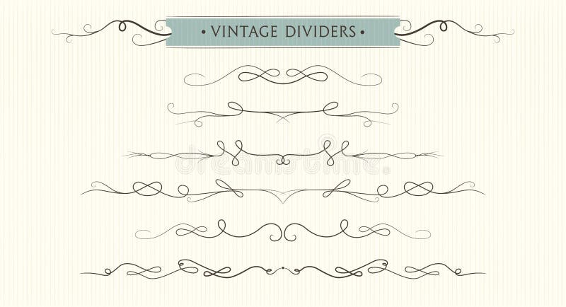 Vector i flourishes disegnati a mano, i divisori, EL adorabile grafico di progettazione Vector i flourishes disegnati a mano, i divisori, EL adorabile grafico di progettazione