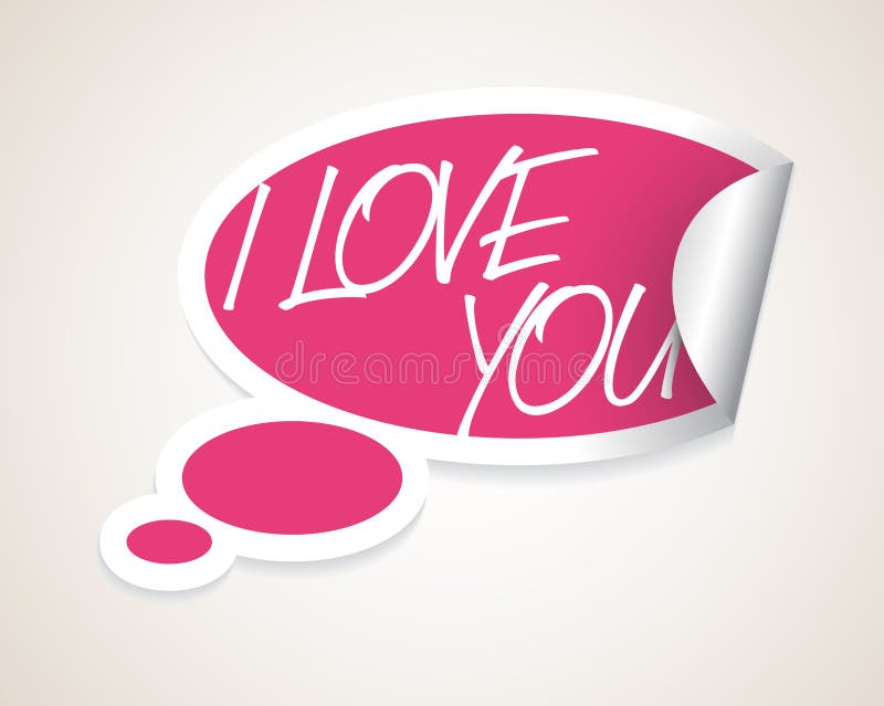 Vector I Love You Speech Bubble Stock Vector - Image: 22740428