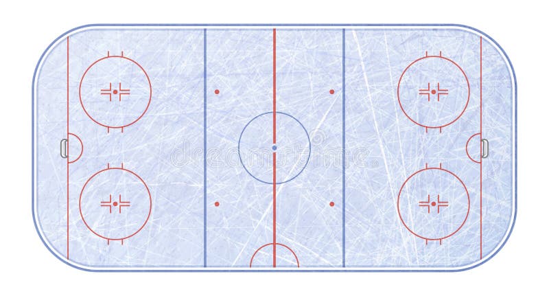 Vector of ice hockey rink. Textures blue ice. Ice rink. top view. Vector illustration background.