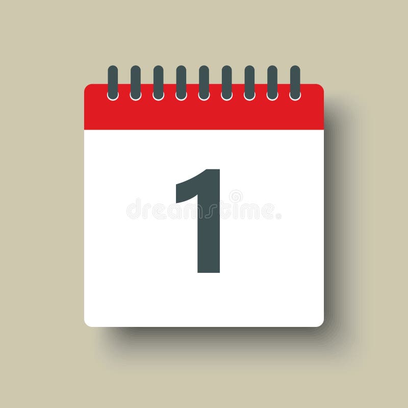 Vector Icon Calendar Day Number 1 1th Day Month Stock Vector Vector Icon Calendar Day Number 1 1th Day Month Stock Vector