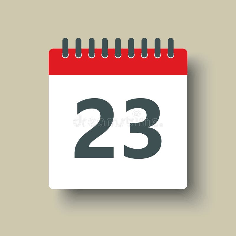 Vector Icon Calendar Day Number 23 23th Day Month Stock Illustration Vector Icon Calendar Day Number 23 23th Day Month Stock Illustration