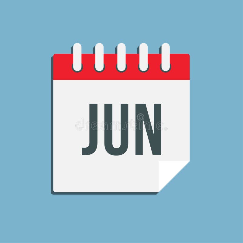 Vector icon day calendar, summer month June royalty free illustration