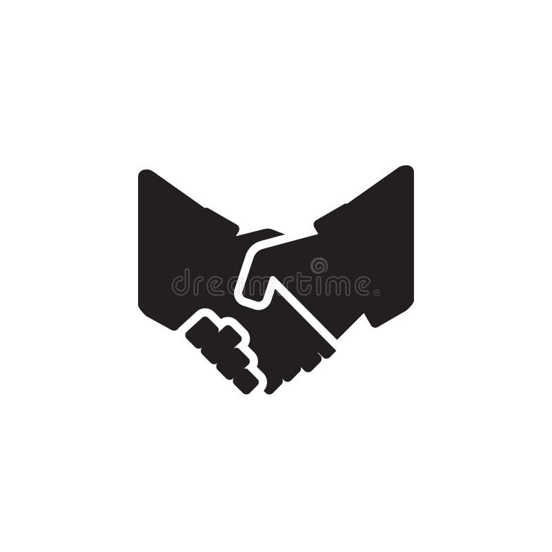 Vector Icon Or Illustration With Hand Shake In Black Color Stock Vector
