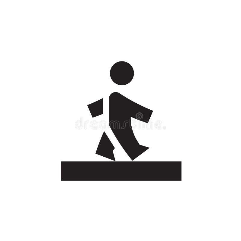 Vector Icon or Illustration Showing Walking Human in One Color Stock ...