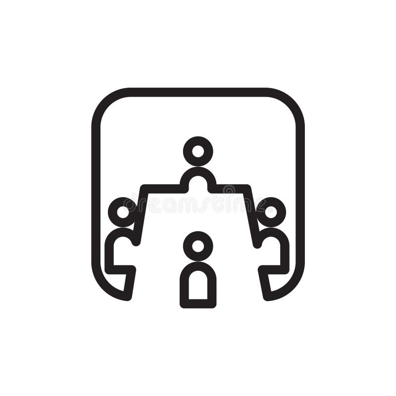 Vector icon meeting in white background royalty free illustration