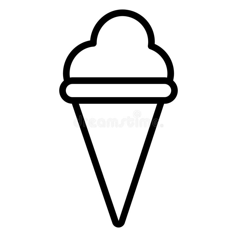 Vector Icon mit isoliertem Kuchenkegel, das leicht modifiziert oder bearbeitet werden kann stock abbildung