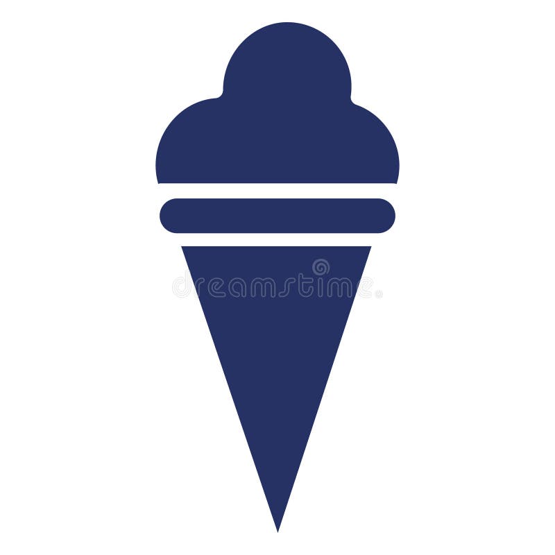 Vector Icon mit isoliertem Kuchenkegel, das leicht modifiziert oder bearbeitet werden kann stock abbildung