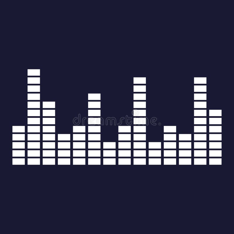 Vector Icon of Musical Equalizer. a Musical Sound Wave.Vector White ...