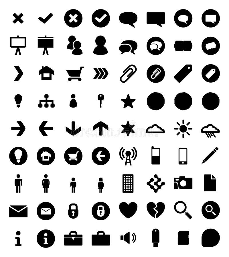 Download Vector Icon Pack stock vector. Illustration of cloud - 20776109