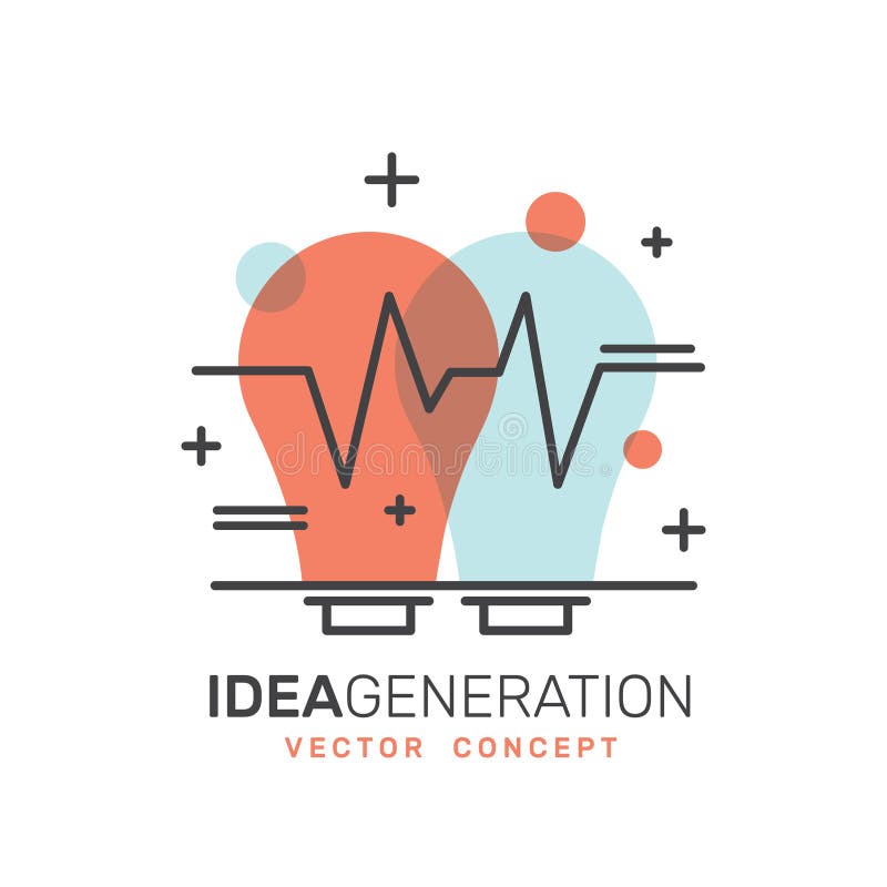 Development, Idea Generation, Creative Thinking, Smart Solution, Think Outside The Box vector illustration
