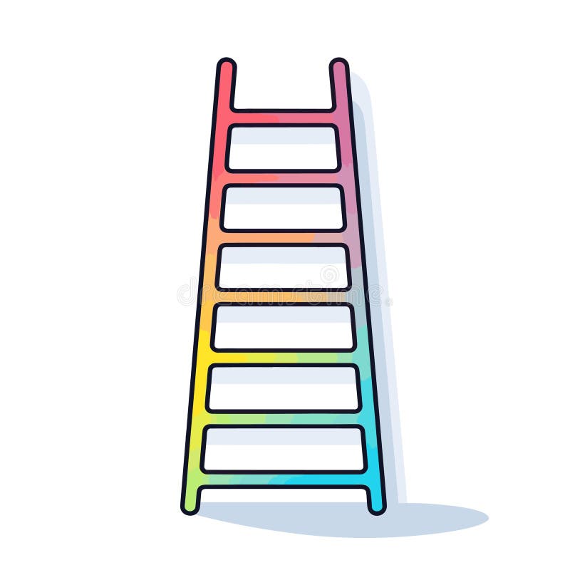 Rainbow Ladder Stock Illustrations – 417 Rainbow Ladder Stock