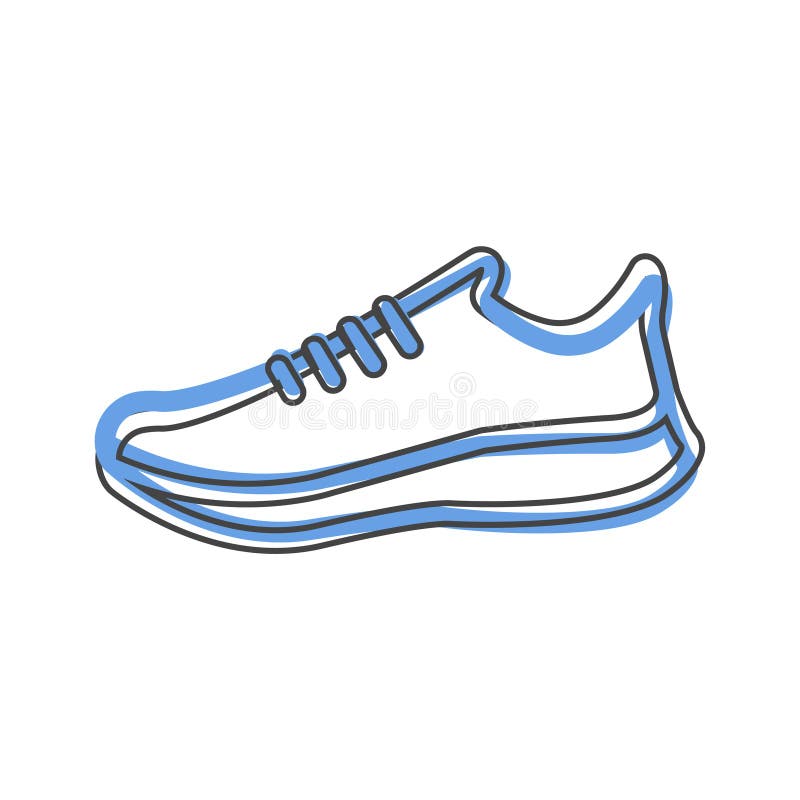 Vector Icono Zapatos Deportivos Zapatillas De Deporte En El Estilo De Dibujos  Animados En Blanco Fondo Aislado Ilustración del Vector - Ilustración de  zapato, silueta: 207671785