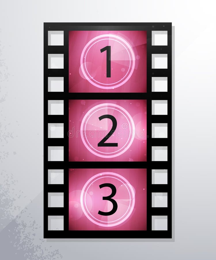 Vector icons of film. eps10, and transparency.